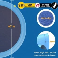 GUAZHUNIFR Gu.B/bon Piscine Pour Chien, 170cm Antidérapant, Arrosage Pour Chiens, épais, Durable, Piscine Pour Animaux, Jouets D'eau D'été Extérieur, XXL -Piscine Soldes Boutique 59961655 3