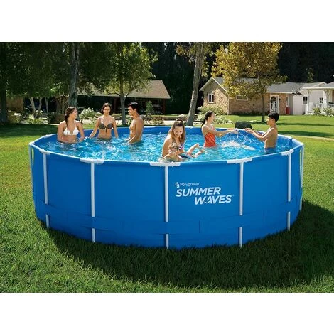 VENTE-UNIQUE.COM Piscine Tubulaire Ronde Bleue Avec Pompe Filtrante à Cartouche - D457 X H122 Cm - LACANAU - Bleu 3 VENTE-UNIQUE.COM Piscine Tubulaire Ronde Bleue Avec Pompe Filtrante à Cartouche - D457 X H122 Cm - LACANAU - Bleu