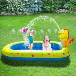 BENOBBY KIDS Gonflable Dinosaure Fontaine En Plein Air Dauphin Arroseur Jeu Pad Enfants Eau Jouet Piscine 170*105*65 CM -Piscine Soldes Boutique 59993803 4