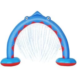 BENOBBY KIDS Nouveaux Arcs Gonflables De Jet De Requin Pelouse Extérieure Pataugeoire Jeu Piscine Jouets Pour Enfants Arc-en-ciel Pont 260cm