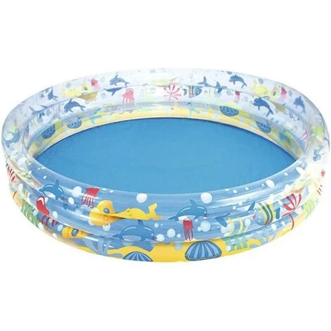 Cisea Piscine Gonflable Portable Ronde 3 Anneaux Piscine Pour Enfants, Piscine De Loisirs Pliable 3 Cisea Piscine Gonflable Portable Ronde 3 Anneaux Piscine Pour Enfants, Piscine De Loisirs Pliable