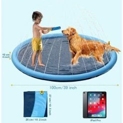 GRID COOL Tapis Jet D Eau Enfant,Piscine Pour Chien,Tapis De Pulvérisation Antidérapant, Splash Pad PVC, Piscine Pour Animaux,Baignoire Pour Chien,Jeu D'eau Exterieur Été Pour Enfant Adulte Chien -Piscine Soldes Boutique 60029990 5