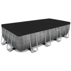 Kit Piscine Hors Sol Tubulaire BESTWAY Power Steel™- 488 X 244 X 122 Cm - Rectangulaire (Avec échelle, Bâche, épurateur A C -Piscine Soldes Boutique 60043664 3