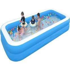 PESCE Piscine Gonflable Familiale, 181x141x46cm Pataugeoire épaissie Piscine De Détente Pour Enfants Adultes Extérieur Jardin Arrière-Cour, Fête D'été
