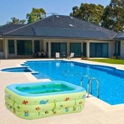 PESCE Pataugeoire Gonflable Enfant 180x140x65cm, Piscine Gonflable Rectangulaire, Piscine Pour Enfants, Piscine Familiale Grande, Épaissie Piscines Familiale Pour Jardin Et Intérieur -Piscine Soldes Boutique 60169329 4