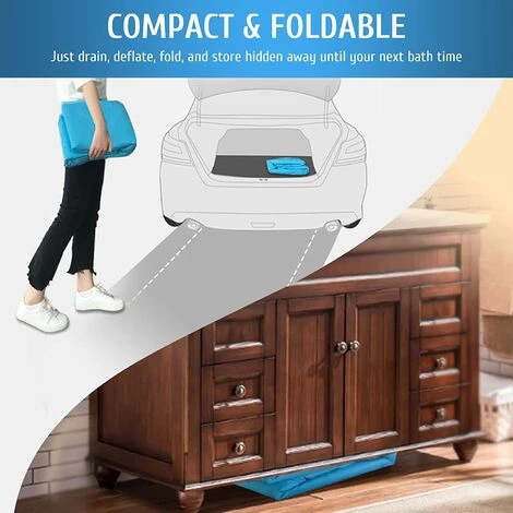 PESCE Baignoire Gonflable, Mini Piscine Gonflable Avec Pompe Électrique Pour Adultes Enfants, Mini Spa Pliable En PVC Pour Hommes Bébés 6 PESCE Baignoire Gonflable, Mini Piscine Gonflable Avec Pompe Électrique Pour Adultes Enfants, Mini Spa Pliable En PVC Pour Hommes Bébés – Image 4