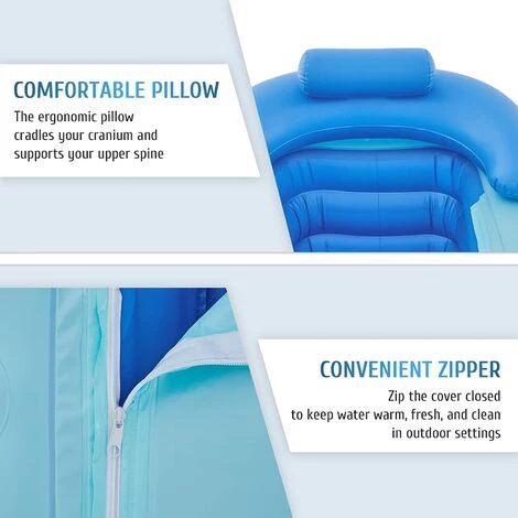 PESCE Baignoire Gonflable, Mini Piscine Gonflable Avec Pompe Électrique Pour Adultes Enfants, Mini Spa Pliable En PVC Pour Hommes Bébés 7 PESCE Baignoire Gonflable, Mini Piscine Gonflable Avec Pompe Électrique Pour Adultes Enfants, Mini Spa Pliable En PVC Pour Hommes Bébés – Image 5