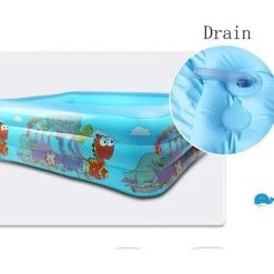 PESCE Bébé Enfants Jardin Pataugeoire,Rectangulaire Piscine Gonflable,Facile à Assembler Porter-résistant Piscine Familiale-Rose 120x90x36cm(47x35x14inch) -Piscine Soldes Boutique 60169348 5