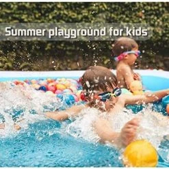 PESCE Piscine Gonflable Rectangulaire Familiale, Piscine FêTe Aquatique D'éTé Piscines Familiales Enfants, Adultes, Extérieur, Jardin, Arrière-Cour Nager (181x141x46cm) -Piscine Soldes Boutique 60169360 3