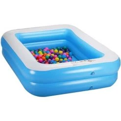 PESCE Pataugeoire Rectangulaire Gonflable Pour Jardin, Balcon, Enfant, Garçon, Fille, Facile à Monter (155 X 108 X 46 Cm) -Piscine Soldes Boutique 60169363 3