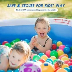 PESCE Pataugeoire Rectangulaire Gonflable Pour Jardin, Balcon, Enfant, Garçon, Fille, Facile à Monter (155 X 108 X 46 Cm) -Piscine Soldes Boutique 60169363 4