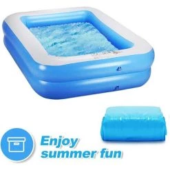 PESCE Pataugeoire Rectangulaire Gonflable Pour Jardin, Balcon, Enfant, Garçon, Fille, Facile à Monter (155 X 108 X 46 Cm) -Piscine Soldes Boutique 60169363 5