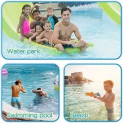 PERLE RARE Pistolet à Eau, Super Soaker Mousse Pistolet à Eau Pistolet à Eau Longue Distance Blaster Shooter Pompe Pour Les Enfants D'été (6PCS) -Piscine Soldes Boutique 60257283 5