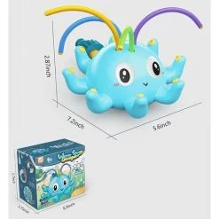 AOUGO Arroseur D'extérieur Pour Enfants Jouet De Pulvérisation D'eau D'été Octopus Wiggles Toy Compatible Avec Tuyau D'arrosage 3/4in -Piscine Soldes Boutique 60281784 2