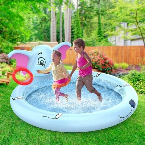 AOUGO Tapis Enfant De Jet D'eau, Piscine Pataugeoire Gonflable, Jouets Pour Enfants, Exterieur Splash Mat Tapis D'éveil Jeux Cadeau Garçons Filles Ado 3 + Ans 5 AOUGO Tapis Enfant De Jet D'eau, Piscine Pataugeoire Gonflable, Jouets Pour Enfants, Exterieur Splash Mat Tapis D'éveil Jeux Cadeau Garçons Filles Ado 3 + Ans – Image 3