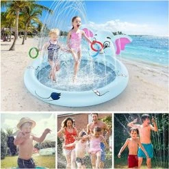 AOUGO Tapis Enfant De Jet D'eau, Piscine Pataugeoire Gonflable, Jouets Pour Enfants, Exterieur Splash Mat Tapis D'éveil Jeux Cadeau Garçons Filles Ado 3 + Ans 11 AOUGO Tapis Enfant De Jet D'eau, Piscine Pataugeoire Gonflable, Jouets Pour Enfants, Exterieur Splash Mat Tapis D'éveil Jeux Cadeau Garçons Filles Ado 3 + Ans -Piscine Soldes Boutique 60281861 5