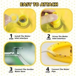 AOUGO Ouets D'arrosage, Piscine Gonflable Enfant Aire De Jeux Tapis Enfant De Jet D'eau ,extérieur Garçons Filles Pour 3 ~ 8 Ans Garçons Filles -Piscine Soldes Boutique 60281921 4