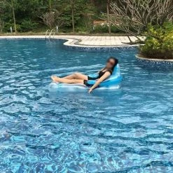 AOUGO Piscine Gonflable Lounge Back Support Swim Shak Party Eau Hamac De Flottabilité Ligne Jouet Jouet Canapé Hamac Floating Bed Lounge Chaise Drifter Piscine, Pour La Baignade Océan Lake Adultes Bleu -Piscine Soldes Boutique 60282076 3