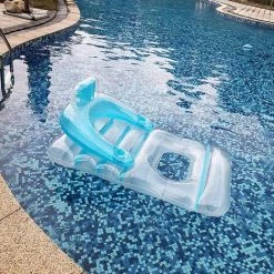 AOUGO Piscine Gonflable Lounge Back Support Swim Shak Party Eau Hamac De Flottabilité Ligne Jouet Jouet Canapé Hamac Floating Bed Lounge Chaise Drifter Piscine, Pour La Baignade Océan Lake Adultes Bleu -Piscine Soldes Boutique 60282076 5
