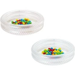 AOUGO Up, In & Over Piscine Avec Balles De Jeu Assorties 91 X 20 Cm Coloré