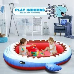AOUGO Tapis D'arrosage Et Pataugeoires Pour Enfants, Arroseur Gonflable Pour Jardin, Jardin, Jouets Aquatiques D'été Pour Tout-petits Garçons Et Filles -Piscine Soldes Boutique 60282283 4