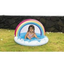 AOUGO Rainbow Baby Pool， Piscine Gonflable Pour Enfants, Couleur Arc-en-Ciel -Piscine Soldes Boutique 60505405 3