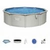 Kit Piscine Acier Bestway HYDRIUM Grise Ronde 460x120cm Filtration à Sable échelle Tapis -Piscine Soldes Boutique 60690532 1