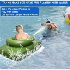 BAICCCF Piscine Gonflable Flotteur De Réservoir Gonflable Avec Canon à Eau Gicler Pistolet à Eau Jouet Flotteur De Réservoir De Piscine Pour Enfants Adulte été Piscine Fête -Piscine Soldes Boutique 60740321 2