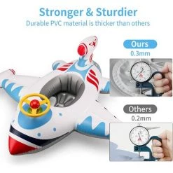 BAICCCF Piscine Enfant Bain De Piscine De Bateau De Siège De Flotteur De Bain Gonflable Blanc Pour Tout-petit -Piscine Soldes Boutique 60740329 3