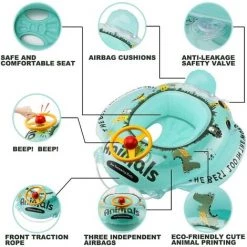 BAICCCF Piscine Enfant Anneau De Bain De Piscine De Bateau De Siège De Flotteur De Bain Gonflable Vert Pour Tout-petit -Piscine Soldes Boutique 60740340 4