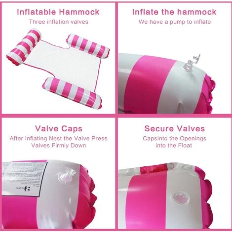 BAICCCF Piscine Enfant Hamac Gonflable D'eau De Flotteur De Natation Pour Des Adultes 4-en-1 Chaise Longue De Piscine De Maille Radeaux D'amusement Pour Le Flottement De Lac D'été 5 BAICCCF Piscine Enfant Hamac Gonflable D'eau De Flotteur De Natation Pour Des Adultes 4-en-1 Chaise Longue De Piscine De Maille Radeaux D'amusement Pour Le Flottement De Lac D'été – Image 3