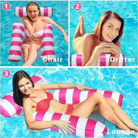 BAICCCF Piscine Enfant Hamac Gonflable D'eau De Flotteur De Natation Pour Des Adultes 4-en-1 Chaise Longue De Piscine De Maille Radeaux D'amusement Pour Le Flottement De Lac D'été 6 BAICCCF Piscine Enfant Hamac Gonflable D'eau De Flotteur De Natation Pour Des Adultes 4-en-1 Chaise Longue De Piscine De Maille Radeaux D'amusement Pour Le Flottement De Lac D'été – Image 4