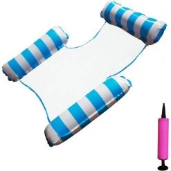 BAICCCF Piscine Enfant Hamac Gonflable D'eau De Flotteur De Natation Pour Des Adultes 4-en-1 Chaise Longue De Piscine De Maille Radeaux D'amusement Pour Le Flottement De Lac D'été