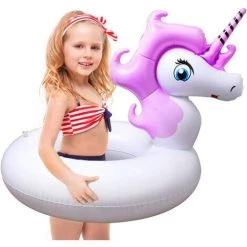BAICCCF Piscine Enfant Flotteur De Piscine Licorne, Flotteurs De Piscine Pour Enfants Flotteur Gonflable De Licorne Pour Piscine Garçons Tout-petits Enfants Tubes Flottants