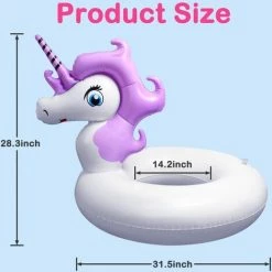 BAICCCF Piscine Enfant Flotteur De Piscine Licorne, Flotteurs De Piscine Pour Enfants Flotteur Gonflable De Licorne Pour Piscine Garçons Tout-petits Enfants Tubes Flottants -Piscine Soldes Boutique 60740580 3