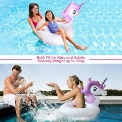 BAICCCF Piscine Enfant Flotteur De Piscine Licorne, Flotteurs De Piscine Pour Enfants Flotteur Gonflable De Licorne Pour Piscine Garçons Tout-petits Enfants Tubes Flottants -Piscine Soldes Boutique 60740580 4