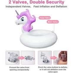 BAICCCF Piscine Enfant Flotteur De Piscine Licorne, Flotteurs De Piscine Pour Enfants Flotteur Gonflable De Licorne Pour Piscine Garçons Tout-petits Enfants Tubes Flottants -Piscine Soldes Boutique 60740580 5