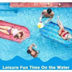 BAICCCF Piscine Gonflable Rangée Flottante Gonflable, Crème Glacée Popsicle Flotteur Radeau Piscine Flotteur Lit été Plage Chaise Longue Eau Amusant Fête Approvisionnement -Piscine Soldes Boutique 60740586 5