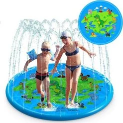 BAICCCF Piscine Gonflable Splash Pad Gonflable 170 Cm, Splash Water Pad Outdoor Pataugeoire, Splash Play Mat Water Toys Pour Enfants, Tout-petits, Bébés, Jeux Amusants à L'extérieur 11 BAICCCF Piscine Gonflable Splash Pad Gonflable 170 Cm, Splash Water Pad Outdoor Pataugeoire, Splash Play Mat Water Toys Pour Enfants, Tout-petits, Bébés, Jeux Amusants à L'extérieur -Piscine Soldes Boutique 60740725 5