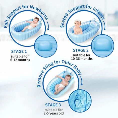 BAICCCF Piscine Enfant Baignoire Gonflable Pour Bébé, Siège De Baignoire Pour Nouveau-né Pour Bébé, Piscine Antidérapante Pour Bébé Pour S'asseoir, Douche Portable Pour Tout-petits,baignoire De Voyage Pliable Avec Jouet De Piscine Et Accessoires De Pompe à Air. 6 BAICCCF Piscine Enfant Baignoire Gonflable Pour Bébé, Siège De Baignoire Pour Nouveau-né Pour Bébé, Piscine Antidérapante Pour Bébé Pour S'asseoir, Douche Portable Pour Tout-petits,baignoire De Voyage Pliable Avec Jouet De Piscine Et Accessoires De Pompe à Air. – Image 4