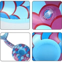 BAICCCF 9 PCS Piscine Gonflable Piscine Floaties Piscine Anneau De Fête Accessoires Porte-Boisson Gonflable Pour 30 CM Fille Poupées Tasse Dessous De Verre Pour Enfants Piscine Jouets -Piscine Soldes Boutique 60740740 5