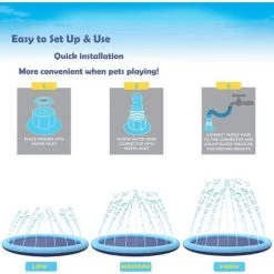 BAICCCF Piscine Gonflable L-150CM -Splash Sprinkler Pad Pour Chiens Enfants, Piscines De Bain Épaissies Durables Pour Animaux De Compagnie Antidérapantes 10 BAICCCF Piscine Gonflable L-150CM -Splash Sprinkler Pad Pour Chiens Enfants, Piscines De Bain Épaissies Durables Pour Animaux De Compagnie Antidérapantes -Piscine Soldes Boutique 60740741 4