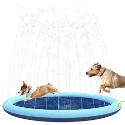 BAICCCF Piscine Gonflable Tapis D'arrosage Anti-éclaboussures De 170 Cm Pour Chiens Et Enfants, Piscines De Bain Durables épaissies Antidérapantes Pour Animaux De Compagnie