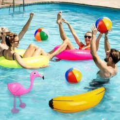 BAICCCF Piscine Gonflable 57 Pièces Ensemble De Fête Luau Gonflable Comprend Des Palmiers Gonflables Banane Gonflable Ballons De Plage Flamingo Jouets Vol Perroquet Dauphin Pour Hawaii Party Luau Beach -Piscine Soldes Boutique 60740880 5