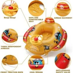 BAICCCF Piscine Gonflable Anneau De Bain De Piscine De Siège De Flotteur Gonflable Blanc Pour Tout-petit. -Piscine Soldes Boutique 60740883 4