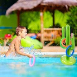 BAICCCF Piscine Gonflable Pièces Cactus Gonflable, 10 Pièces Anneaux Gonflables Pour Summer Pool Beach Luau Party Supplies Gonflable Cactus Ring Toss Game -Piscine Soldes Boutique 60740889 3