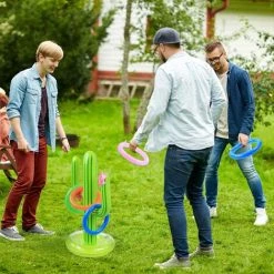 BAICCCF Piscine Gonflable Pièces Cactus Gonflable, 10 Pièces Anneaux Gonflables Pour Summer Pool Beach Luau Party Supplies Gonflable Cactus Ring Toss Game -Piscine Soldes Boutique 60740889 4