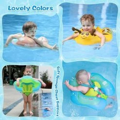 BAICCCF Piscine Enfant Bleu, XL-gonflable Bébé Flotteur De Natation Enfants Taille Anneau Gonflable Piscine Flotteurs Jouets Piscine Accessoires Pour L'âge De 3-72 Mois -Piscine Soldes Boutique 60740891 5