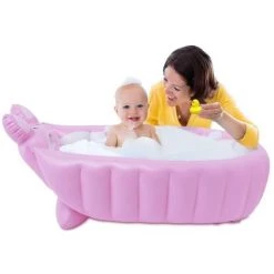 BAICCCF Piscine Enfant Baignoire Gonflable Pour Bébé, Baignoires Portables Pour Bébé Pour Nouveau-né à Tout-petit, Baignoire De Voyage, Baignoire Gonflable Pour Bébé De 6 Mois.
