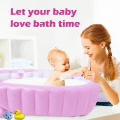 BAICCCF Piscine Enfant Baignoire Gonflable Pour Bébé, Baignoires Portables Pour Bébé Pour Nouveau-né à Tout-petit, Baignoire De Voyage, Baignoire Gonflable Pour Bébé De 6 Mois. -Piscine Soldes Boutique 60740892 4